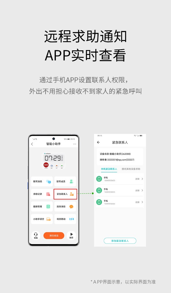 远程求助通知 APP实时查看